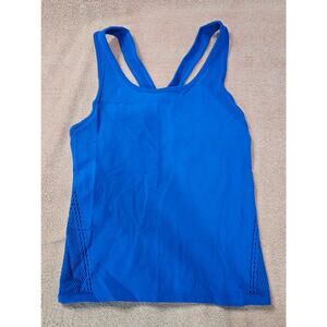 Fabletics Electric Blue Denise Sculptknit Openwork Racerback Tank Top Women's L